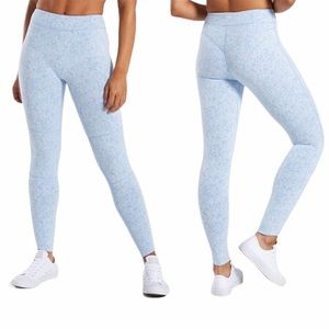 gymshark Fleur Texture Leggings - Blue - size M